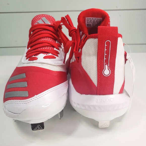 Adidas Icon V Bounce Iced Out EE4130 Red White Baseball Cleats Men 7 Women 8 - Picture 5 of 13
